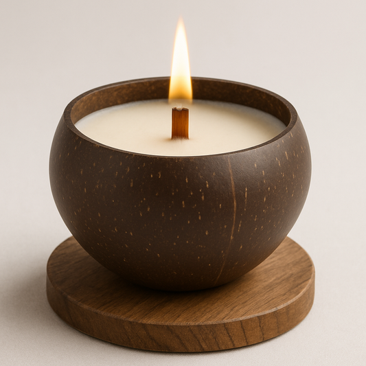 נר ארומתרפי בכלי קוקוס